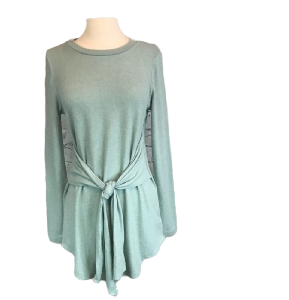 🎀 Pure + Good Anthropologie long sleeve front tie XS